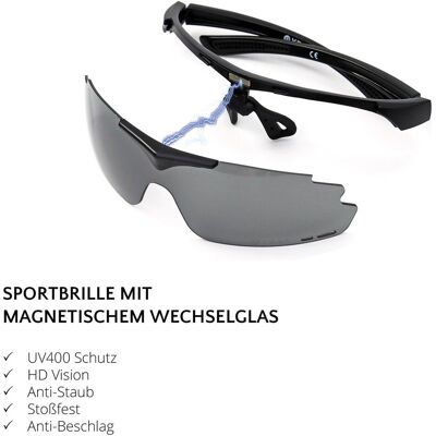 Yeaz, Damen, Sportbrille, Sunup (Schwarz, Grau), Schwarz Yeaz, Damen, Sportbrille, Sunup (Schwarz, Grau), Schwarz