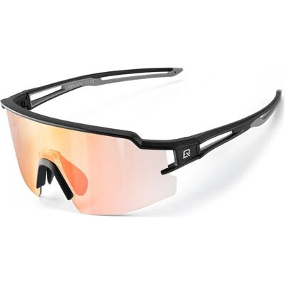 Rockbros, Unisex, Sportbrille, Cycling Glasses Photochromic UV Protection with Corrective Insert Orange Lenses - Black (Schwarz, Orange), Schwarz, Orange Rockbros, Unisex, Sportbrille, Cycling Glasses Photochromic UV Protection with Corrective Insert Orange Lenses - Black (Schwarz, Orange), Schwarz, Orange