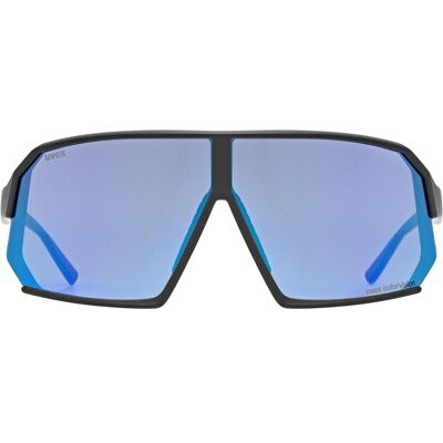 Uvex, Unisex, Sportbrille, sportstyle 237 CV (black matt (blue), colorvision mirror blue (S2)), Schwarz Uvex, Unisex, Sportbrille, sportstyle 237 CV (black matt (blue), colorvision mirror blue (S2)), Schwarz