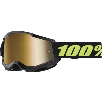 100%, Unisex, Sportbrille, STRATA 2 Goggle Solar Eclipse - Mirror True Gold Lens (Solar Eclipse, Mirror True Gold), Schwarz 100%, Unisex, Sportbrille, STRATA 2 Goggle Solar Eclipse - Mirror True Gold Lens (Solar Eclipse, Mirror True Gold), Schwarz
