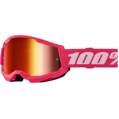 100%, Unisex, Sportbrille, STRATA 2 Goggle Pink - Mirror Red Lens (Pink-fluo black matte, Weiss, Rot), Pink 100%, Unisex, Sportbrille, STRATA 2 Goggle Pink - Mirror Red Lens (Pink-fluo black matte, Weiss, Rot), Pink