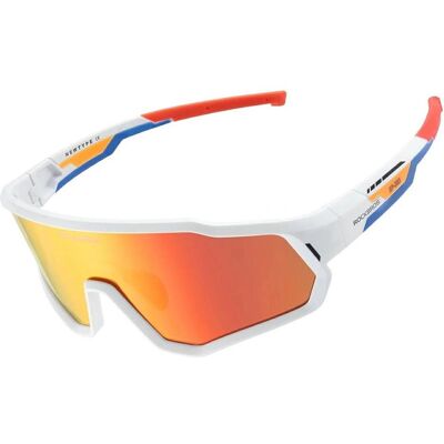 Rockbros, Mädchen, Sportbrille, Okulary rowerowe SP383 Shining Warrior - matowa biała ramka, polaryzowane czerwone soczewki (Mattweiss, Rot), Rot, Weiss Rockbros, Mädchen, Sportbrille, Okulary rowerowe SP383 Shining Warrior - matowa biała ramka, polaryzowane czerwone soczewki (Mattweiss, Rot), Rot, Weiss