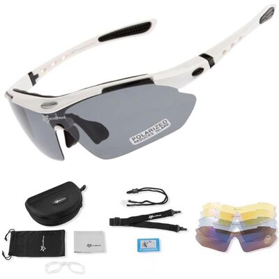 Rockbros, Unisex, Sportbrille, 10002 polarisierende Fahrradbrille – weiss (Weiss, Weiss), Weiss Rockbros, Unisex, Sportbrille, 10002 polarisierende Fahrradbrille – weiss (Weiss, Weiss), Weiss