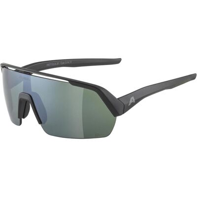 Alpina, Unisex, Sportbrille, Turbo HR Q-Lite (Black Matt, Silver Mirror), Schwarz Alpina, Unisex, Sportbrille, Turbo HR Q-Lite (Black Matt, Silver Mirror), Schwarz