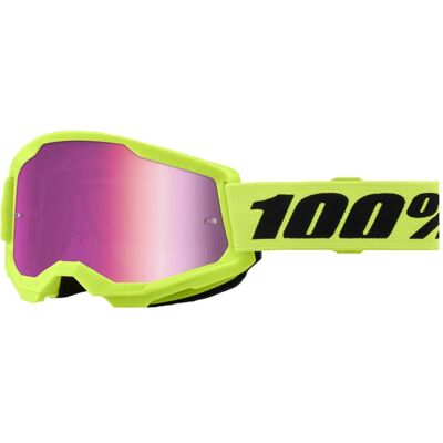 100%, Unisex, Sportbrille, STRATA 2 Goggle Neon Yellow - Mirror Pink Lens (Fluorescent Yellow, Neon Yellow, Pink, Mirror Pink, Pink), Gelb 100%, Unisex, Sportbrille, STRATA 2 Goggle Neon Yellow - Mirror Pink Lens (Fluorescent Yellow, Neon Yellow, Pink, Mirror Pink, Pink), Gelb