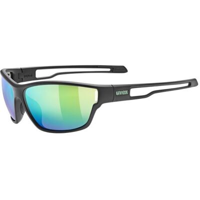 Uvex, Unisex, Sportbrille, sportstyle 806 (Black Matt (Green), Mirror Green), Schwarz Uvex, Unisex, Sportbrille, sportstyle 806 (Black Matt (Green), Mirror Green), Schwarz