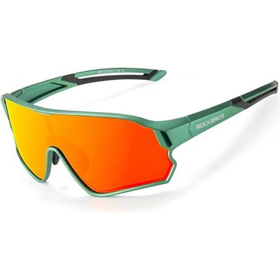 Rockbros, Unisex, Sportbrille, Bike polarized (Grün, Green), Grün Rockbros, Unisex, Sportbrille, Bike polarized (Grün, Green), Grün