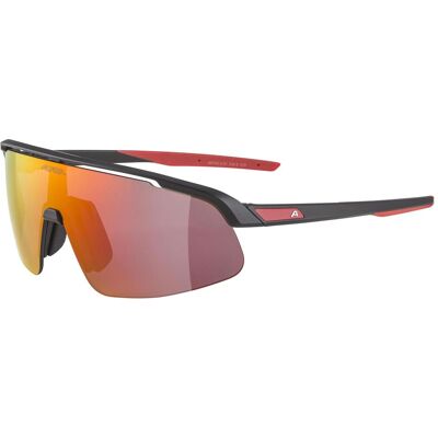 Alpina, Unisex, Sportbrille, Turbo Pro Youth (Black Matt, Red Mirror), Schwarz, Rot Alpina, Unisex, Sportbrille, Turbo Pro Youth (Black Matt, Red Mirror), Schwarz, Rot