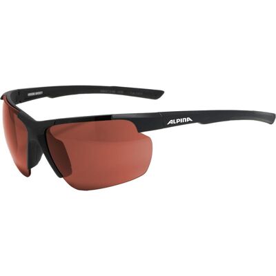 Alpina, Unisex, Sportbrille, Defey HR (Black Matt, Mirror Red), Schwarz Alpina, Unisex, Sportbrille, Defey HR (Black Matt, Mirror Red), Schwarz