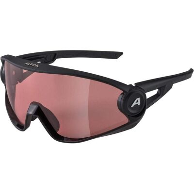 Alpina, Unisex, Sportbrille, 5W1NG QV (Schwarz matt, Blau), Schwarz Alpina, Unisex, Sportbrille, 5W1NG QV (Schwarz matt, Blau), Schwarz