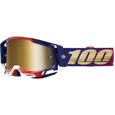 100%, Damen, Sportbrille, Racecraft 2 Goggle United - True Gold Mirror (Blau, Red, True Gold Mirror), Blau, Rot 100%, Damen, Sportbrille, Racecraft 2 Goggle United - True Gold Mirror (Blau, Red, True Gold Mirror), Blau, Rot