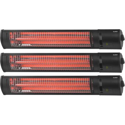 Eurom Golden 2000 Shadow Triple Pack, Heizstrahler, Schwarz Eurom Golden 2000 Shadow Triple Pack, Heizstrahler, Schwarz
