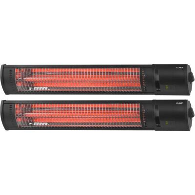 Eurom Golden 2000 Shadow Duo Pack, Heizstrahler, Schwarz Eurom Golden 2000 Shadow Duo Pack, Heizstrahler, Schwarz