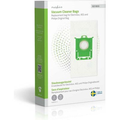 Nedis Staubsaugerbeutel 4 Stück Synthetik Meist verkauft für: Replacement for Electrolux, AEG, Staubsaugerbeutel Nedis Staubsaugerbeutel 4 Stück Synthetik Meist verkauft für: Replacement for Electrolux, AEG, Staubsaugerbeutel