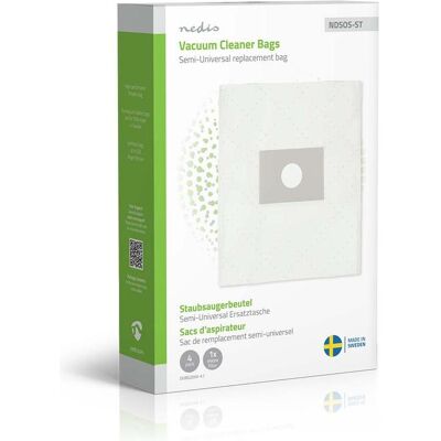 Nedis Staubsaugerbeutel 4 Stück Synthetik Meist verkauft für: Semi-Universal Weiss, Staubsaugerbeutel Nedis Staubsaugerbeutel 4 Stück Synthetik Meist verkauft für: Semi-Universal Weiss, Staubsaugerbeutel