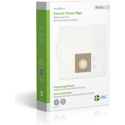 Nedis Staubsaugerbeutel 4 Stück Synthetik Meist verkauft für: Dirt Devil Swiffy M 1550 - 1556, Staubsaugerbeutel Nedis Staubsaugerbeutel 4 Stück Synthetik Meist verkauft für: Dirt Devil Swiffy M 1550 - 1556, Staubsaugerbeutel