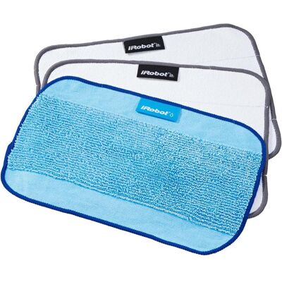 iRobot Braava Microfasertücher 3er Pack (trocken+nass), Staubsauger Roboter Zubehör, Blau, Weiss iRobot Braava Microfasertücher 3er Pack (trocken+nass), Staubsauger Roboter Zubehör, Blau, Weiss