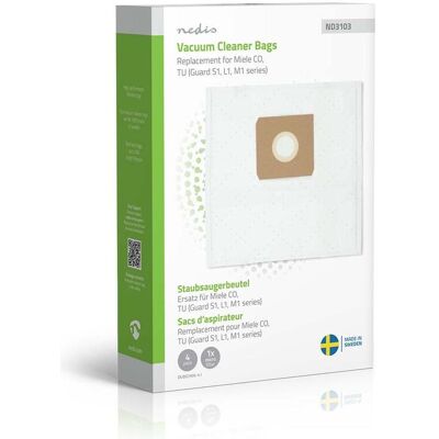 Nedis Staubsaugerbeutel 4 Stück Synthetik Meist verkauft für: Miele CO / Miele Guard S1 / L1 /, Staubsaugerbeutel Nedis Staubsaugerbeutel 4 Stück Synthetik Meist verkauft für: Miele CO / Miele Guard S1 / L1 /, Staubsaugerbeutel
