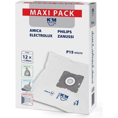 K&M Bags Vacuum Cleaner P15 Mxk m, Staubsaugerbeutel K&M Bags Vacuum Cleaner P15 Mxk m, Staubsaugerbeutel