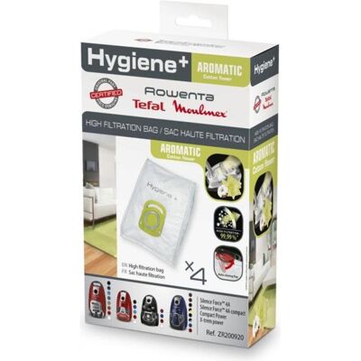 Rowenta Hygiene+ Aromatische Baumwollblume, Staubsaugerbeutel Rowenta Hygiene+ Aromatische Baumwollblume, Staubsaugerbeutel