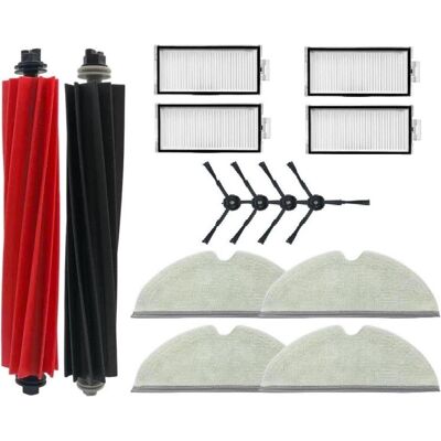 Roboparts Zubehör Set für Roborock Q8 Max Q8 Max+, Staubsauger Roboter Zubehör, Rot, Schwarz Roboparts Zubehör Set für Roborock Q8 Max Q8 Max+, Staubsauger Roboter Zubehör, Rot, Schwarz