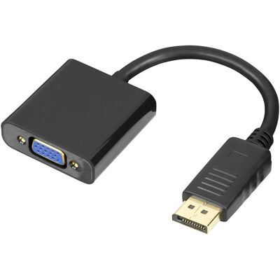 Deltaco D-Sub zu DisplayPort Adapter - 0,2m - Schwarz Deltaco D-Sub zu DisplayPort Adapter - 0,2m - Schwarz