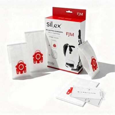 Silex Vacuum cleaner bags 4 units + 2 adaptable miele fjm filters, Staubsaugerbeutel Silex Vacuum cleaner bags 4 units + 2 adaptable miele fjm filters, Staubsaugerbeutel