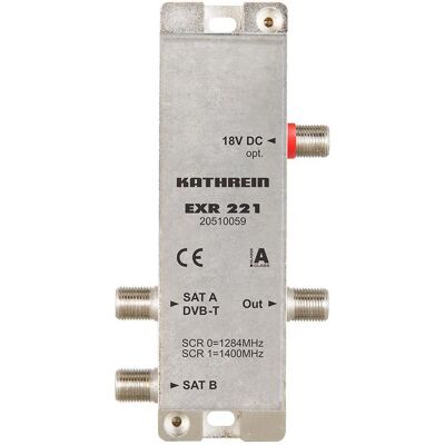 Kathrein EXR 221 EinkabelMultischalter auf 1x2 (Multischalter), SAT Zubehör, Silber Kathrein EXR 221 EinkabelMultischalter auf 1x2 (Multischalter), SAT Zubehör, Silber