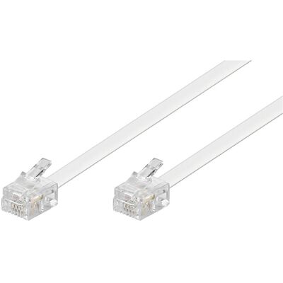 Goobay Modularanschlusskabel, Weiss, 15 m, Telefon Zubehör Goobay Modularanschlusskabel, Weiss, 15 m, Telefon Zubehör