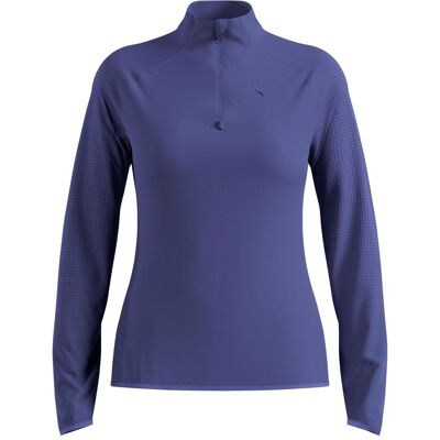 Odlo, Damen, Funktionsshirt, Zeroweight Warm Laufoberteil mit Halbreissverschluss 2.0 (S), Blau, Violett, S Odlo, Damen, Funktionsshirt, Zeroweight Warm Laufoberteil mit Halbreissverschluss 2.0 (S), Blau, Violett, S