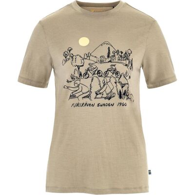 Fjällräven, Damen, Funktionsshirt, Women's Hoja Lugnt Wool T-Shirt (S), Beige, S Fjällräven, Damen, Funktionsshirt, Women's Hoja Lugnt Wool T-Shirt (S), Beige, S