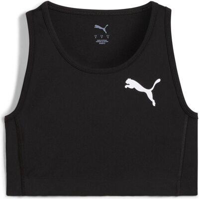 Puma Damen, Sportshirt, W Cross The Line Crop Top 3.0 (M), Schwarz, M Puma Damen, Sportshirt, W Cross The Line Crop Top 3.0 (M), Schwarz, M
