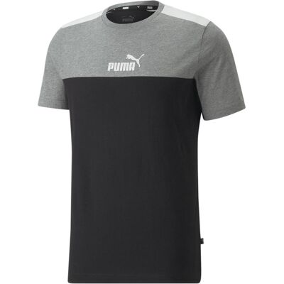 Puma Herren, Sportshirt, ESS+ Block Tee (M), Schwarz, M Puma Herren, Sportshirt, ESS+ Block Tee (M), Schwarz, M