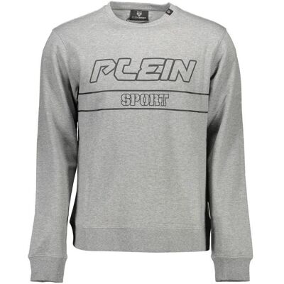 Plein Sport, Herren, Sportshirt, Grigio Cotton Men Sweatshirt (XXL), Grau, XXL Plein Sport, Herren, Sportshirt, Grigio Cotton Men Sweatshirt (XXL), Grau, XXL