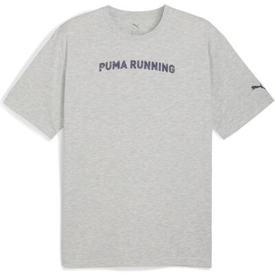 Puma Herren, Sportshirt, M Run Graphic Tee Oversized (L), Grau, L Puma Herren, Sportshirt, M Run Graphic Tee Oversized (L), Grau, L