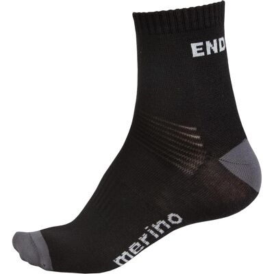 Endura, Unisex, Sportsocken, Pack de 2 Paires de BAABAA Merino 2012 (L/XL), Schwarz Endura, Unisex, Sportsocken, Pack de 2 Paires de BAABAA Merino 2012 (L/XL), Schwarz