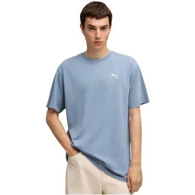 Puma Herren, Sportshirt, ESS ELEVATED Relaxed Wash Tee (S), Blau, S Puma Herren, Sportshirt, ESS ELEVATED Relaxed Wash Tee (S), Blau, S
