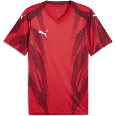 Puma Herren, Sportshirt, teamFINAL Graphic+ Jersey (M), Rot, Weiss, M Puma Herren, Sportshirt, teamFINAL Graphic+ Jersey (M), Rot, Weiss, M