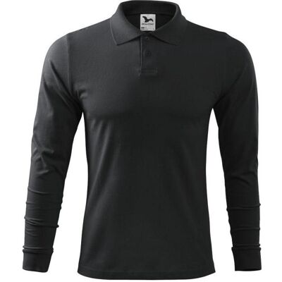 Malfini, Herren, Funktionsshirt, Single J. LS M MLI-21194 ebony gray polo shirt (M), Grau, Silber, M Malfini, Herren, Funktionsshirt, Single J. LS M MLI-21194 ebony gray polo shirt (M), Grau, Silber, M