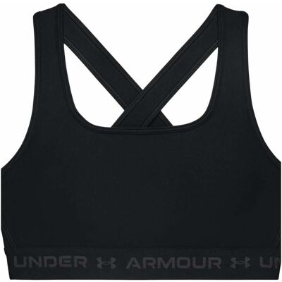 Under Armour, Sport-BH, NOS Crossback Mid Bra-BLK Ultimate Black L (L), Schwarz, Weiss Under Armour, Sport-BH, NOS Crossback Mid Bra-BLK Ultimate Black L (L), Schwarz, Weiss
