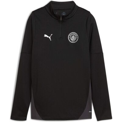 Puma Jungen, Pullover, MCFC Training 1/4 Zip Top Jr, Silber, Schwarz, (164) Puma Jungen, Pullover, MCFC Training 1/4 Zip Top Jr, Silber, Schwarz, (164)