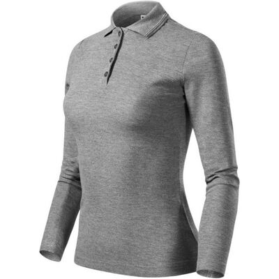 Malfini, Damen, Funktionsshirt, Pique Polo LS W MLI-23112 Polo Shirt (S), Grau, Silber, S Malfini, Damen, Funktionsshirt, Pique Polo LS W MLI-23112 Polo Shirt (S), Grau, Silber, S