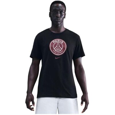 Nike, Herren, Sportshirt, PSG Wappen-T-Shirt (L), Schwarz, L Nike, Herren, Sportshirt, PSG Wappen-T-Shirt (L), Schwarz, L