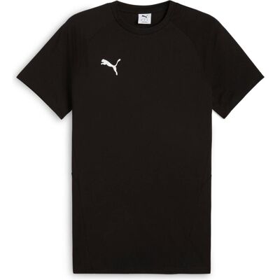 Puma Herren, Sportshirt, teamEVOSTRIPE Tee (M), Weiss, Silber, Schwarz, M Puma Herren, Sportshirt, teamEVOSTRIPE Tee (M), Weiss, Silber, Schwarz, M