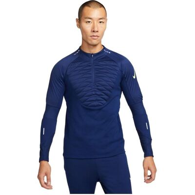 Nike, Herren, Sportshirt, Therma-Fit Strike Winter Sweatshirt (XL), Blau, XL Nike, Herren, Sportshirt, Therma-Fit Strike Winter Sweatshirt (XL), Blau, XL