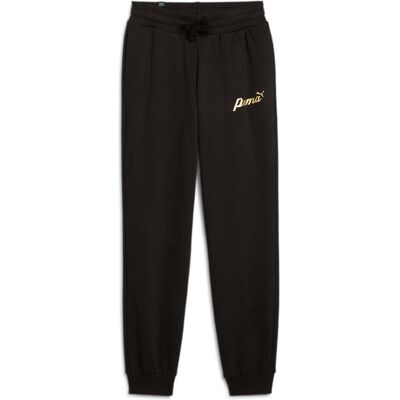 Puma Mädchen, Sporthose, ESS+ SCRIPT Metallic Pants FL G (116), Schwarz Puma Mädchen, Sporthose, ESS+ SCRIPT Metallic Pants FL G (116), Schwarz