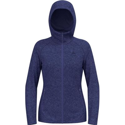 Odlo, Damen, Outdoorjacken, Women's Tencia Mid Layer Hoody Full Zip (L), Blau, L Odlo, Damen, Outdoorjacken, Women's Tencia Mid Layer Hoody Full Zip (L), Blau, L