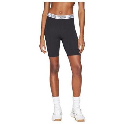 Guess Damen, Tights, Damen Leggings mit kurzem Bein Radfahren New Aline Short Eco Schwarz (L), Schwarz Guess Damen, Tights, Damen Leggings mit kurzem Bein Radfahren New Aline Short Eco Schwarz (L), Schwarz