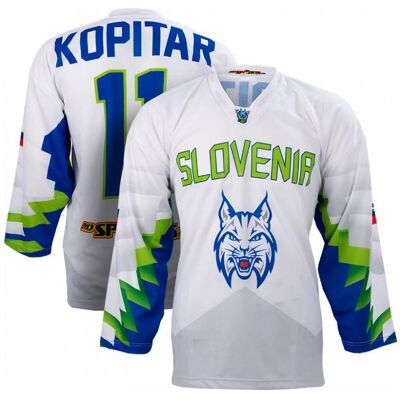 HZS, Herren, Sportshirt, Fan-Trikot der Eishockeymannschaft Sloweniens – WEISS (M, Ohne Namen) (M), Weiss, M HZS, Herren, Sportshirt, Fan-Trikot der Eishockeymannschaft Sloweniens – WEISS (M, Ohne Namen) (M), Weiss, M