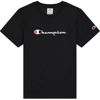 Champion, Damen, Sportshirt, Koszulka damska SS Tee czarna 117534 KK001 M (M), Schwarz, M Champion, Damen, Sportshirt, Koszulka damska SS Tee czarna 117534 KK001 M (M), Schwarz, M